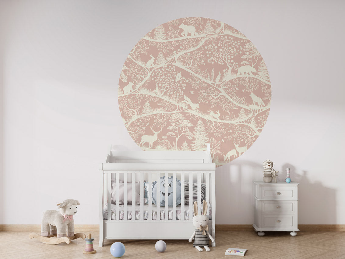 Nordic Nature - Pink White - Circle