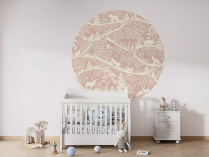 Nordic Nature - Pink White - Circle