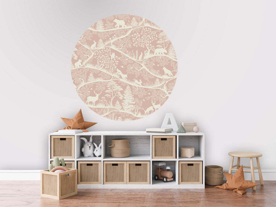 Nordic Nature - Pink White - Circle