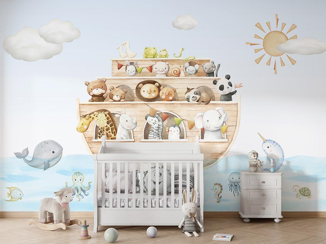 Noah_s_Journey kids room wallpaper interior — premium wallpaper by Artehub Egypt