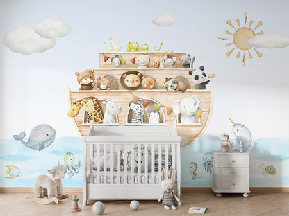 Noah_s_Journey kids room wallpaper interior — premium wallpaper by Artehub Egypt