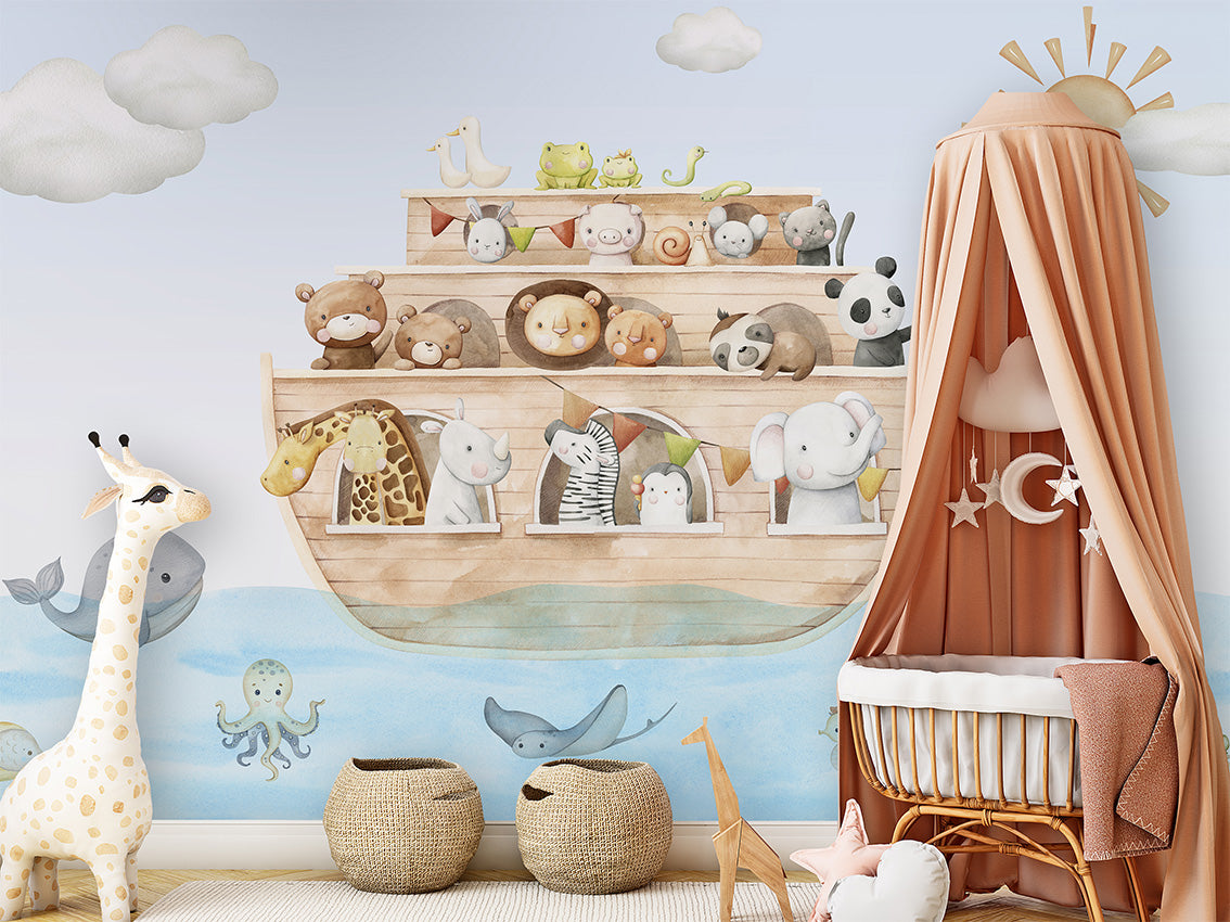 Noah_s_Journey kids room wallpaper interior — premium wallpaper by Artehub Egypt