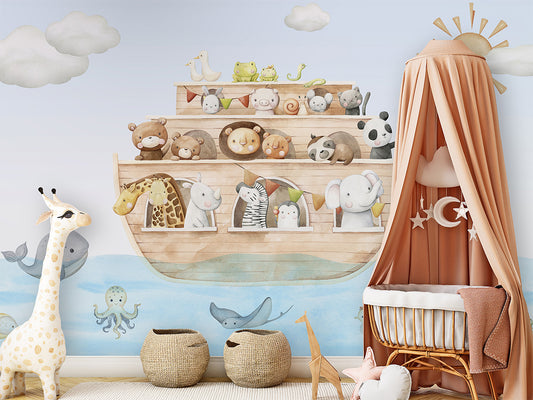 Noah_s_Journey kids room wallpaper interior — premium wallpaper by Artehub Egypt