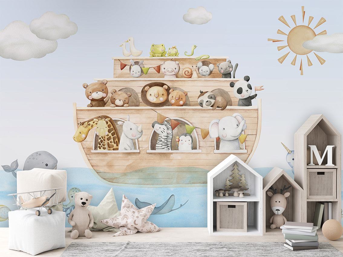 Noah_s_Journey kids room wallpaper interior — premium wallpaper by Artehub Egypt