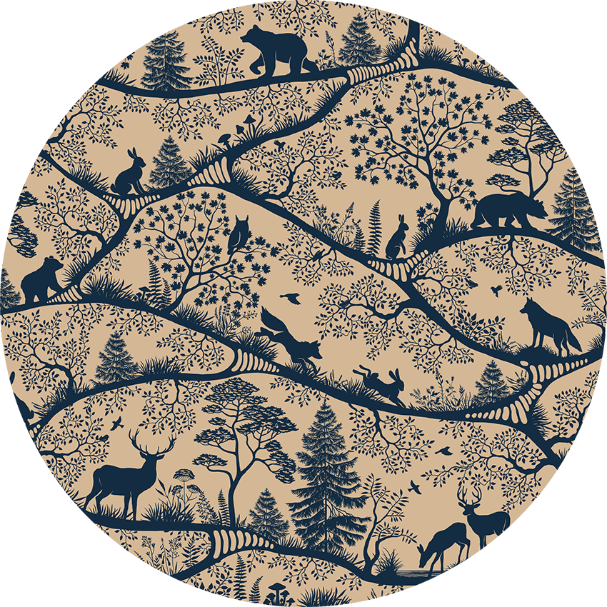 Nordic Nature - Beige Blue - Circle