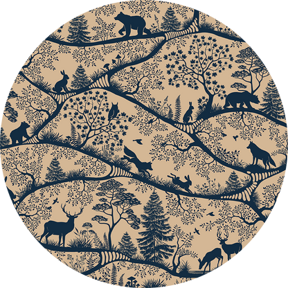Nordic Nature - Beige Blue - Circle
