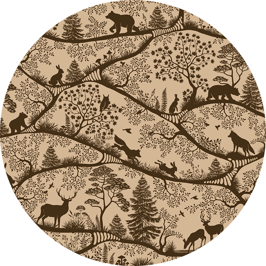 Nordic Nature - Beige Brown - Circle
