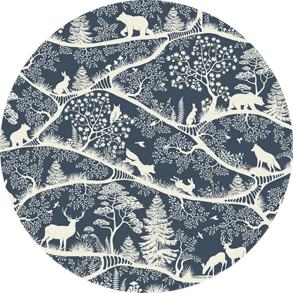 Nordic Nature - Blue White - Circle