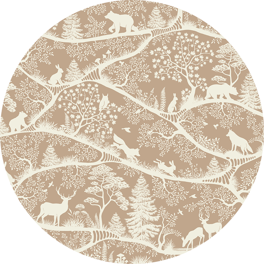 Nordic Nature - Brown White - Circle