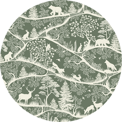 Nordic Nature - Green White - Circle