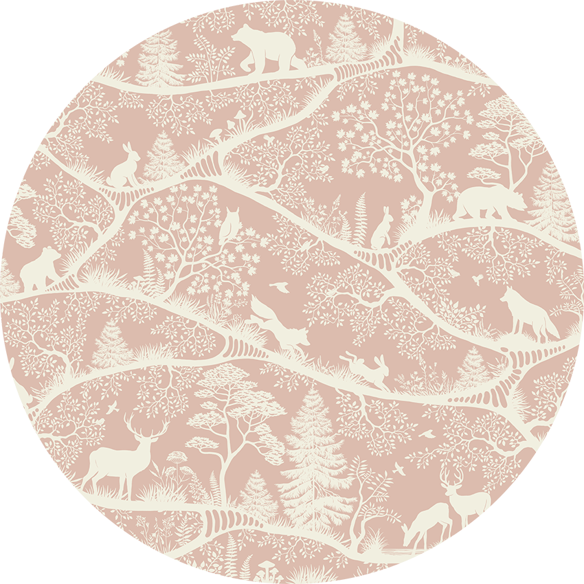 Nordic Nature - Pink White - Circle