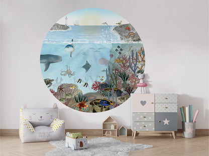 Ocean Lookbook wall circle sticker by Artehub