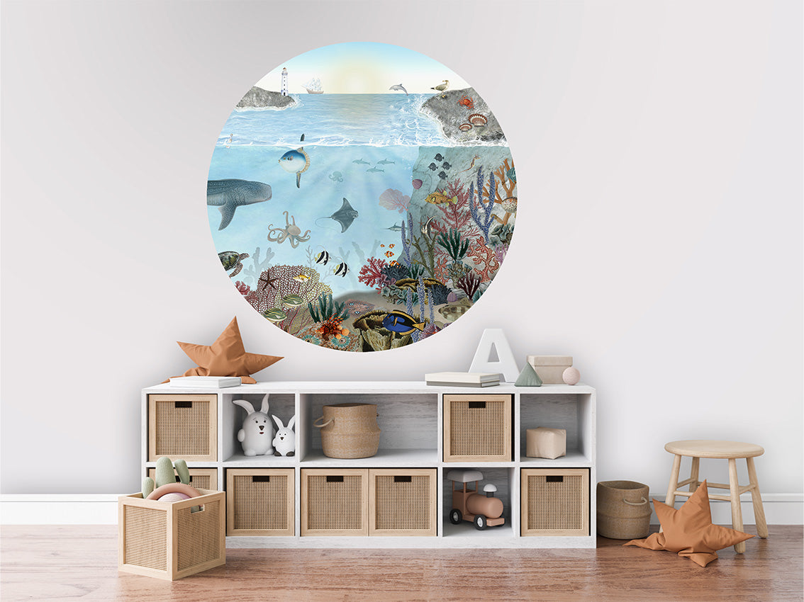 Ocean Lookbook wall circle sticker by Artehub