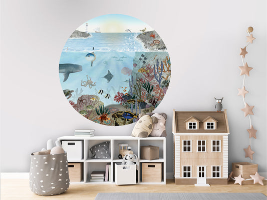 Ocean Lookbook wall circle sticker by Artehub