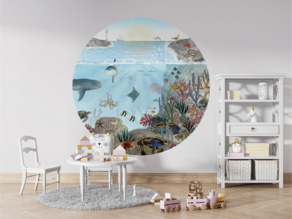 Ocean Lookbook wall circle sticker by Artehub