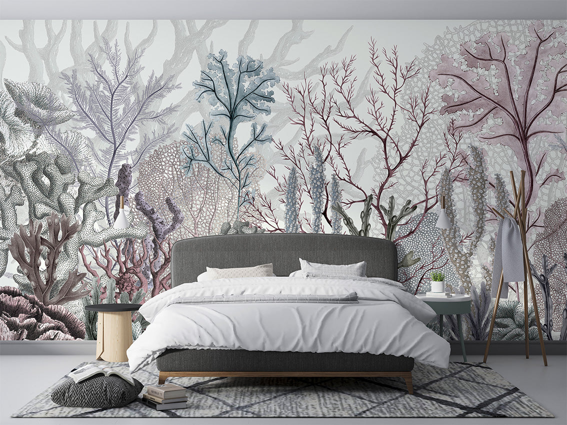 Ocean Wonders luxury wallpaper interior room:bedroom — Artehub Egypt