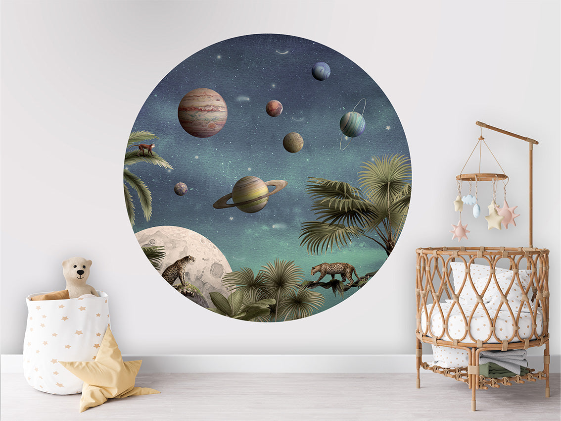 Pretty Planets wall circle sticker by Artehub