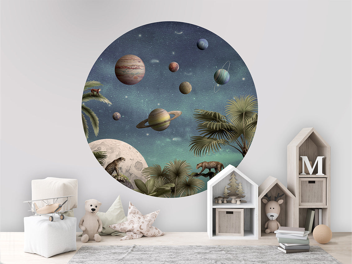Pretty Planets wall circle sticker by Artehub