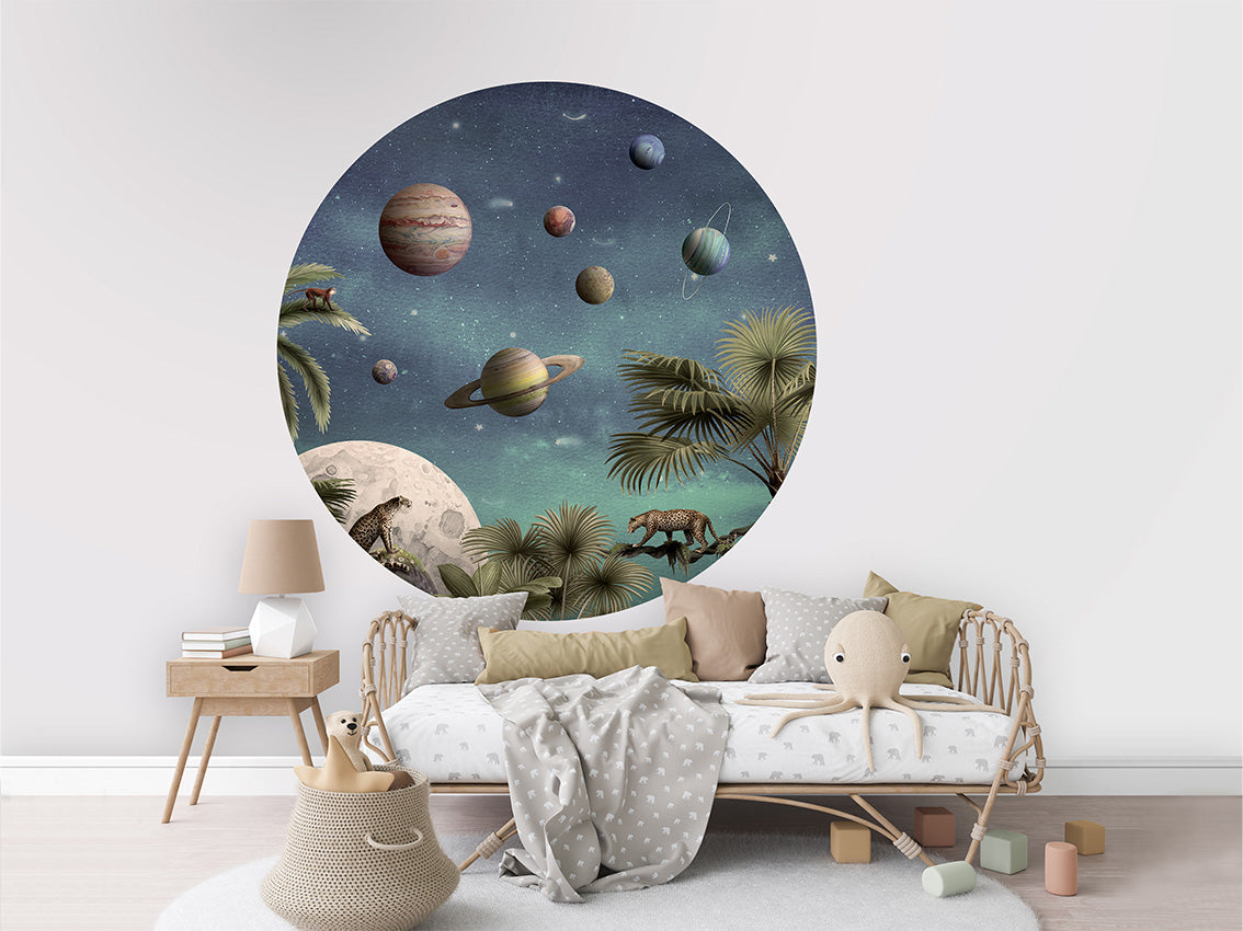 Pretty Planets wall circle sticker by Artehub