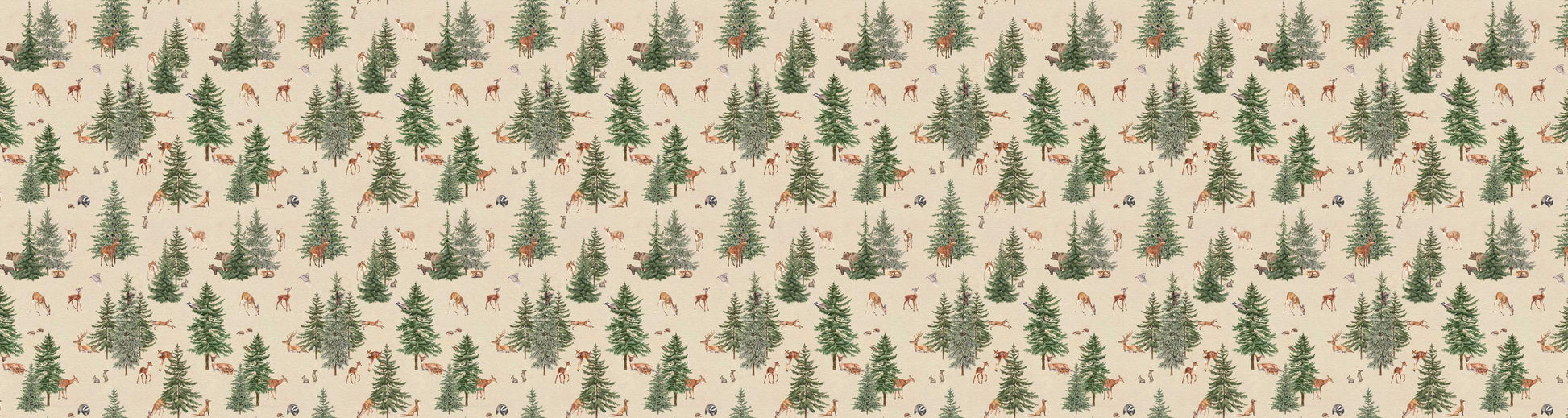 Pine Forest - Sand European wallpaper motif design for kids room — Artehub Egypt