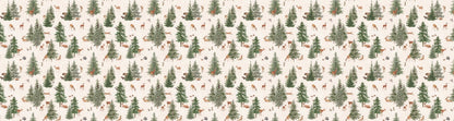 Pine Forest - White European wallpaper motif design for kids room — Artehub Egypt