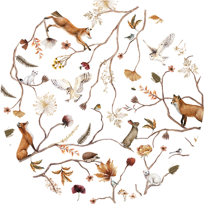 Playful Forest wall circle sticker by Artehub