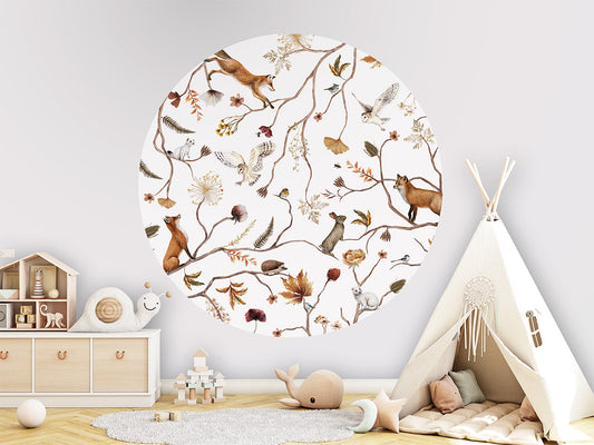 Playful Forest wall circle sticker by Artehub