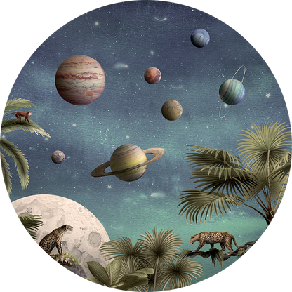 Pretty Planets wall circle sticker by Artehub