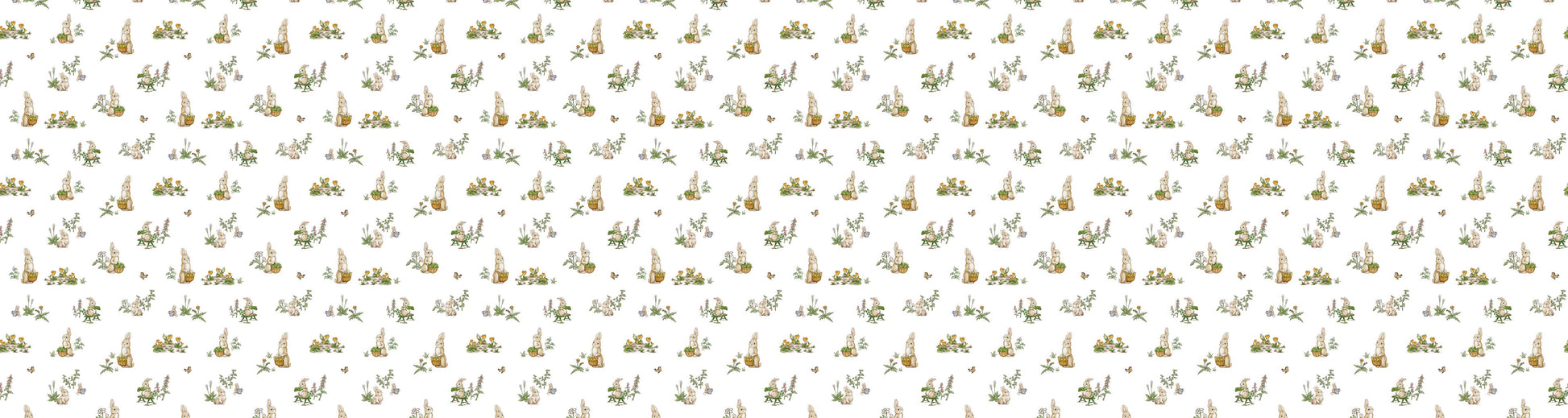 Rabbit Family European wallpaper motif design for kids room — Artehub Egypt