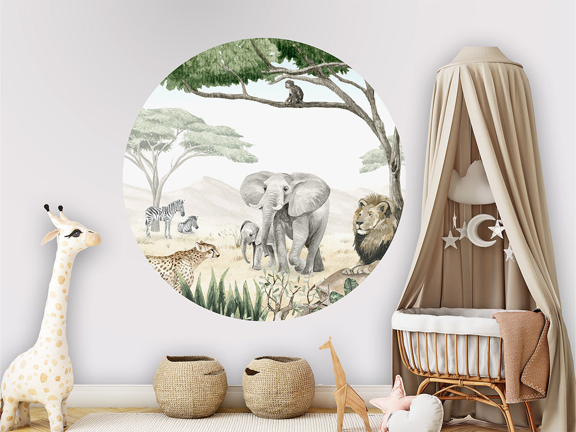 Savannah Jive wall circle sticker by Artehub