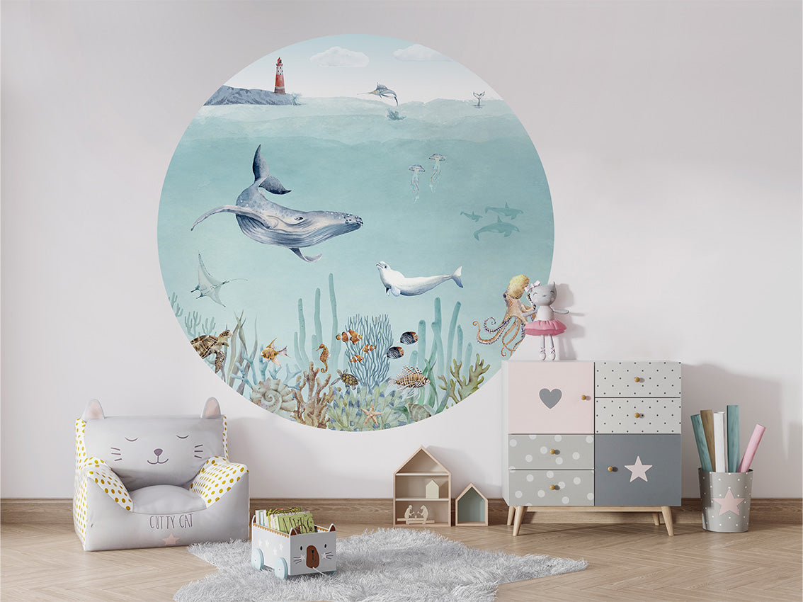 Secret Sealife wall circle sticker by Artehub