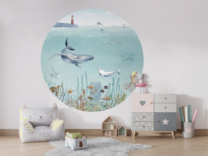 Secret Sealife wall circle sticker by Artehub
