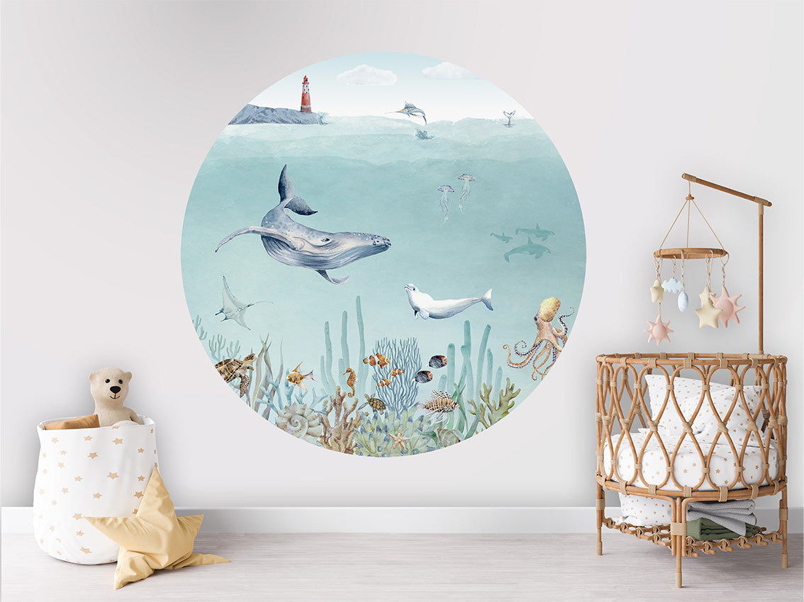 Secret Sealife wall circle sticker by Artehub
