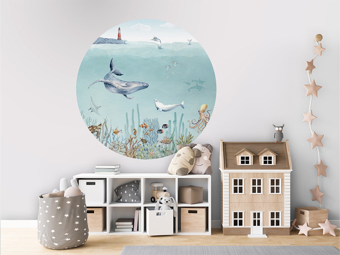Secret Sealife wall circle sticker by Artehub