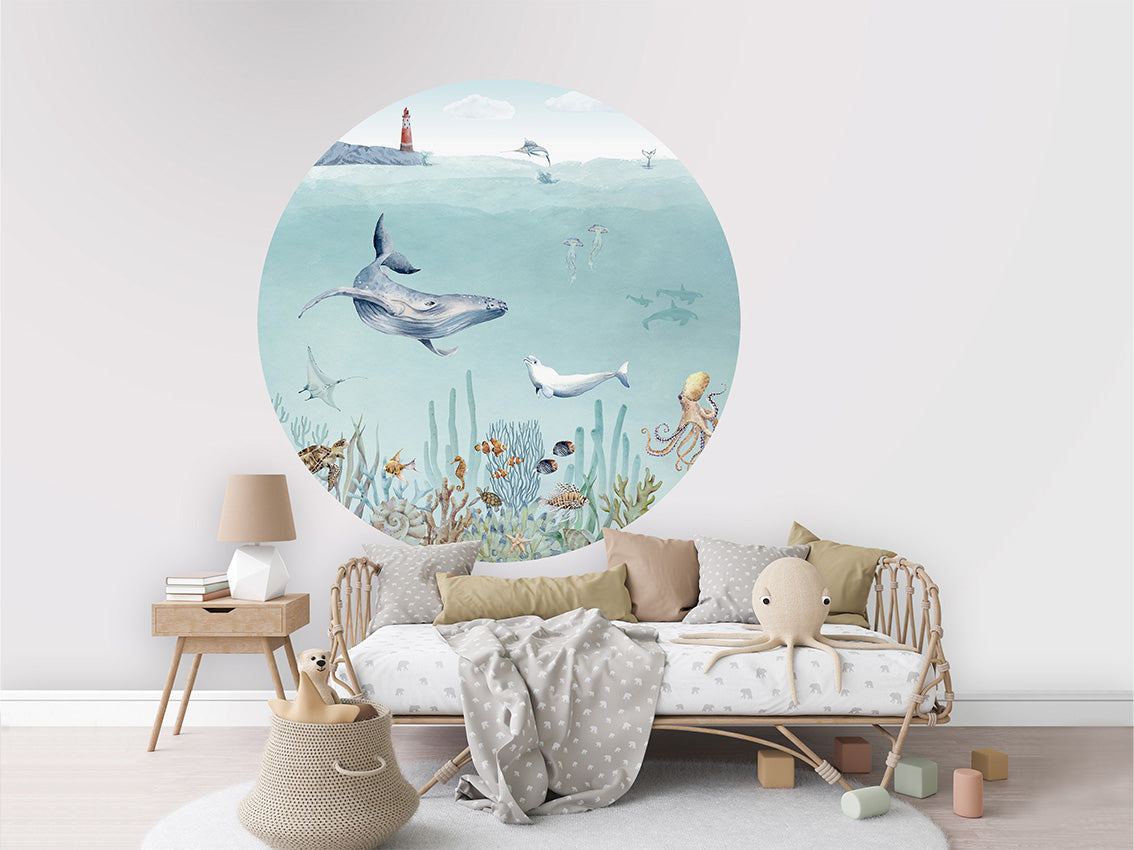 Secret Sealife wall circle sticker by Artehub