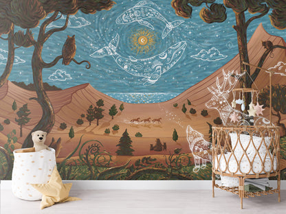 Spirit Night kids room wallpaper interior — premium wallpaper by Artehub Egypt