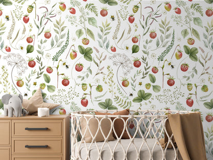 Stawberry Hill luxury wallpaper in kids room interior — Artehub Egypt