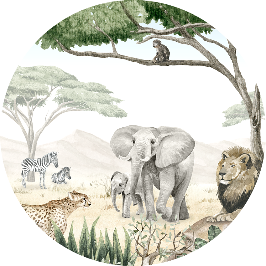 Savannah Jive wall circle sticker by Artehub