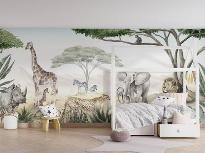 Savannah Jive luxury wallpaper in kids room interior — Artehub Egypt