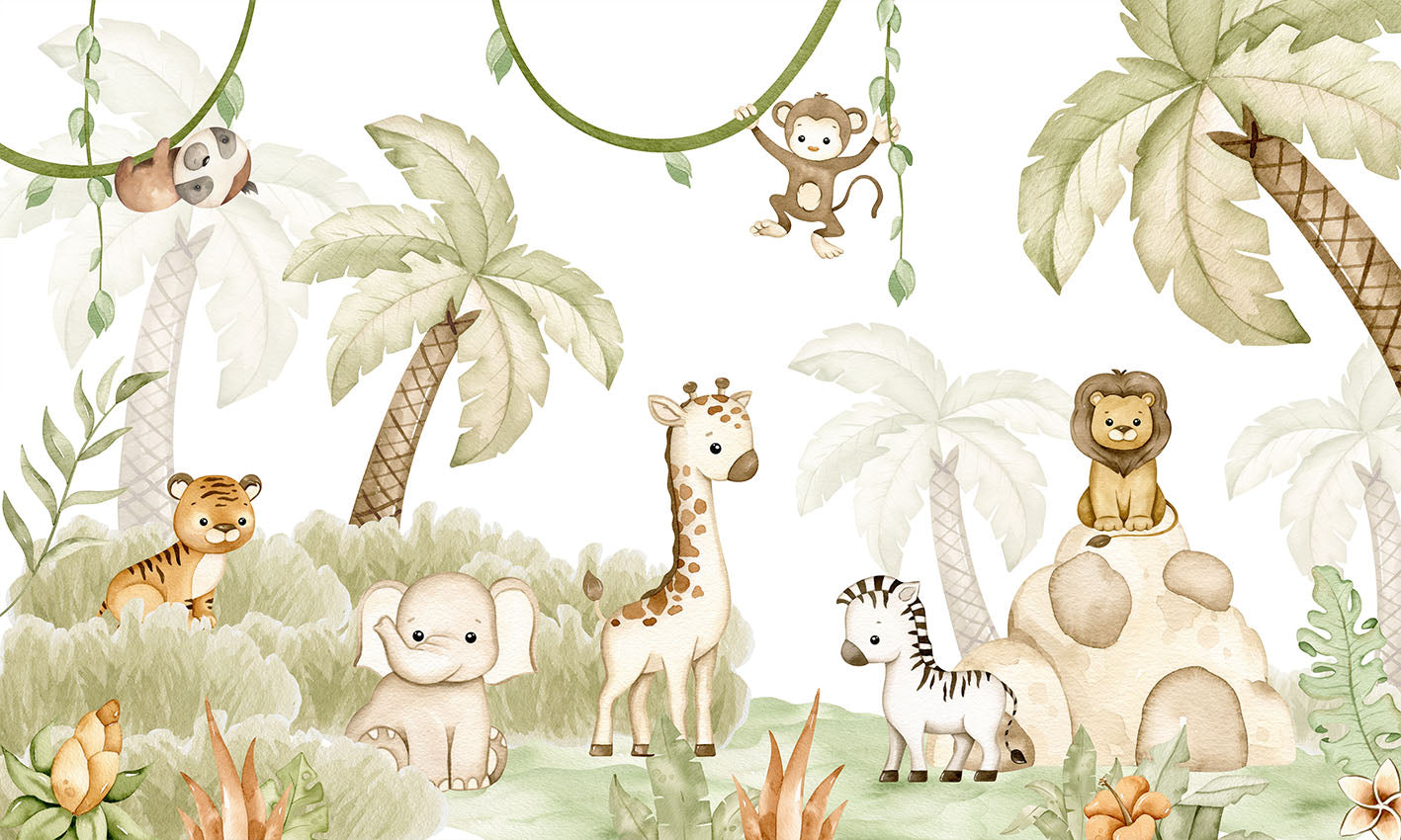 Savannah_Joy mural wallpaper design — premium kids room wallpaper by Artehub Egypt