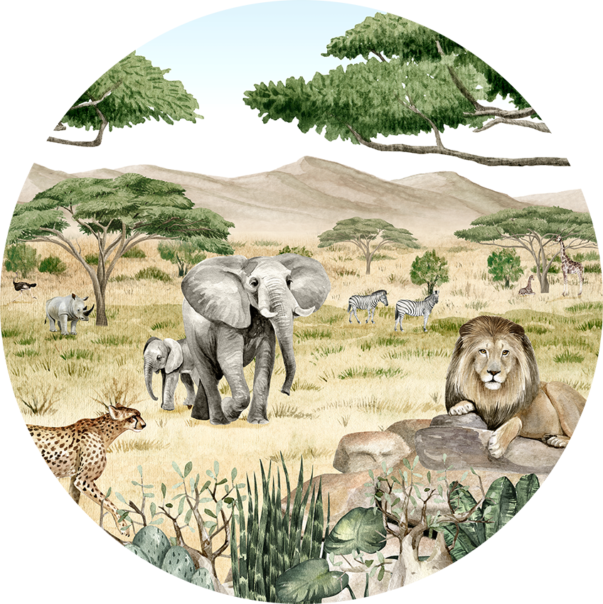 Savannah Secrets wall circle sticker by Artehub