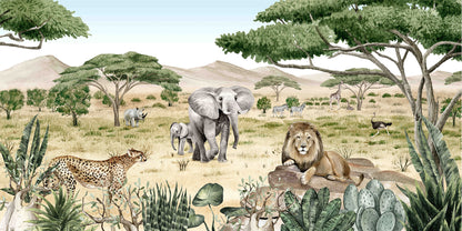 Savanne Secrets European mural wallpaper design for kids room — Artehub Egypt