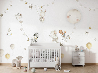 Sleeping_Moon kids room wallpaper interior — premium wallpaper by Artehub Egypt