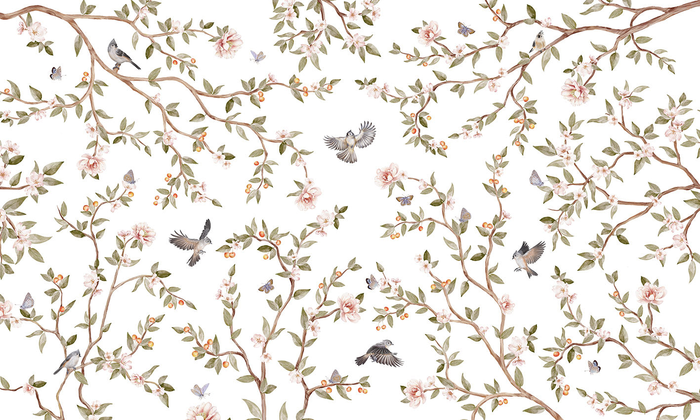 Summer Roses European mural wallpaper design for kids room — Artehub Egypt