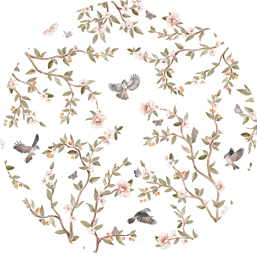 Summer Roses wall circle sticker by Artehub