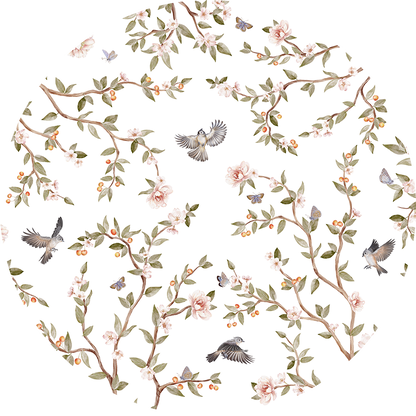 Summer Roses wall circle sticker by Artehub