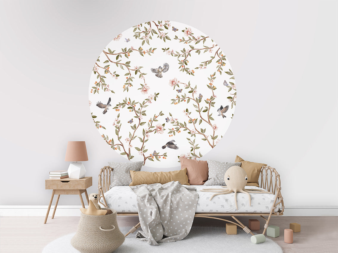 Summer Roses wall circle sticker by Artehub