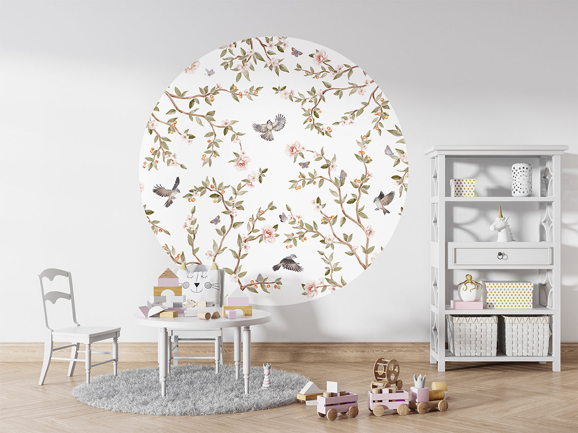 Summer Roses wall circle sticker by Artehub