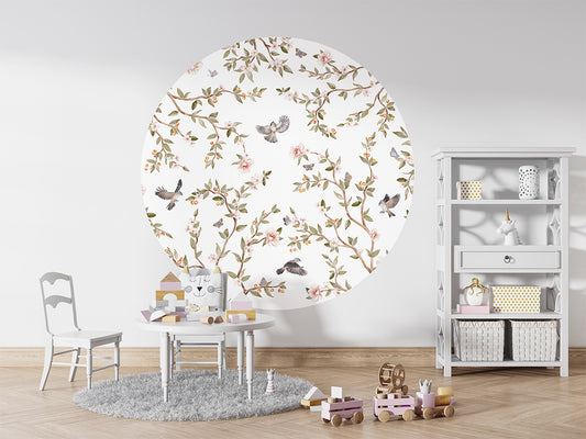 Summer Roses wall circle sticker by Artehub