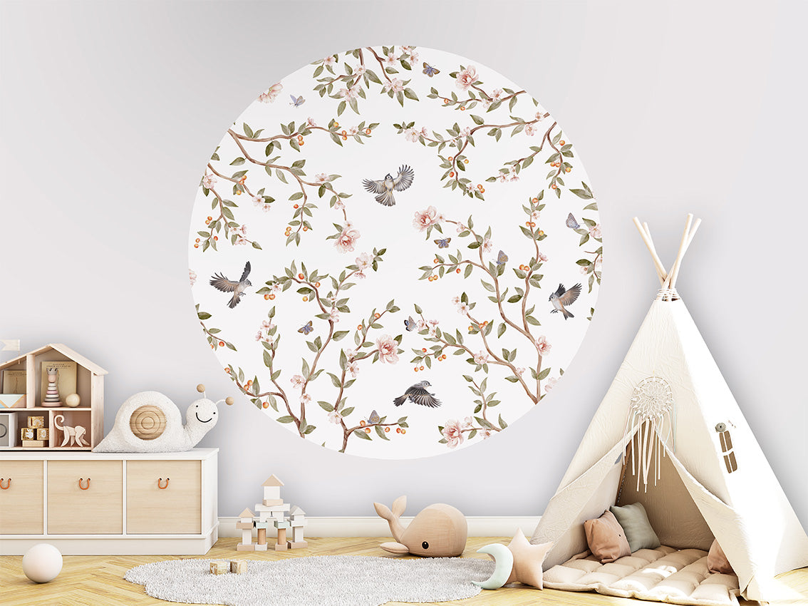 Summer Roses wall circle sticker by Artehub